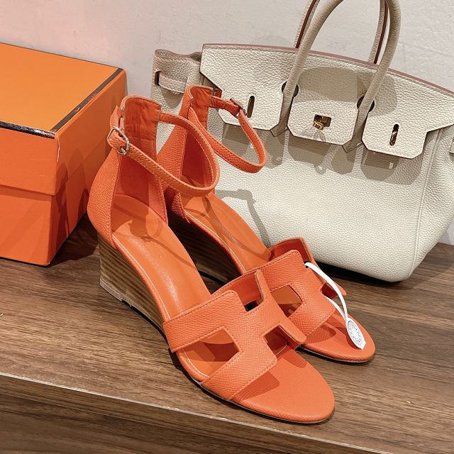 Hermes epsom calfskin legend 70mm sandal HS0242