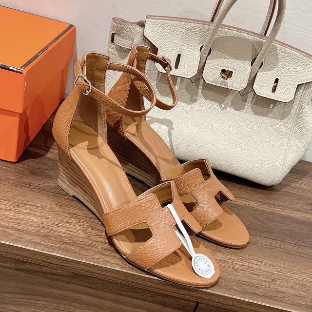 Hermes epsom calfskin legend 70mm sandal HS0242