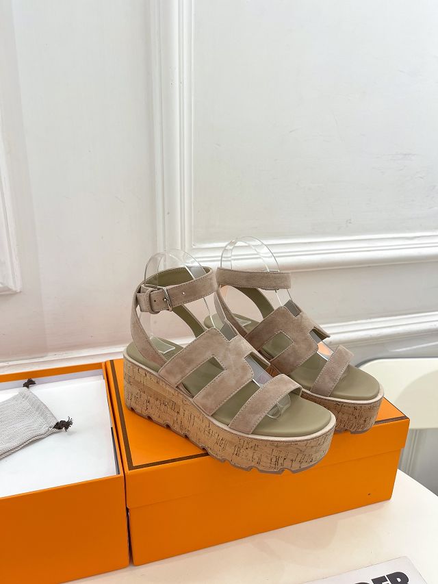 Hermes suede 60mm sandal HS0258