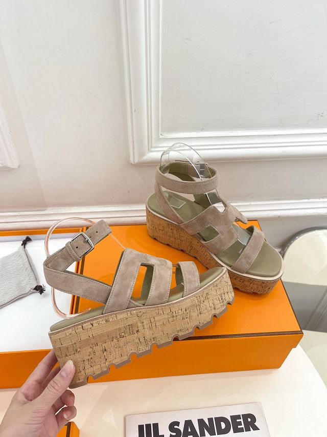 Hermes suede 60mm sandal HS0258