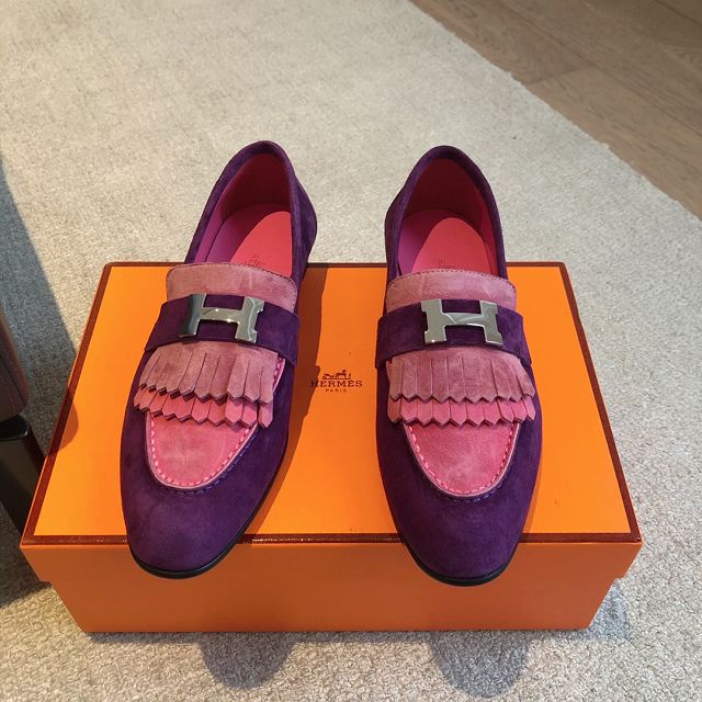 Hermes suede royal loafer HS0234