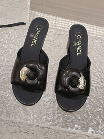 CC original calfskin 70mm mules CH0020