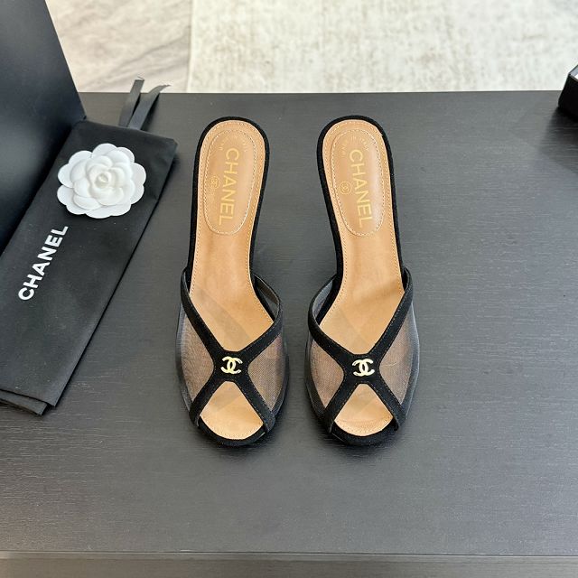 CC original mesh 70mm mules CH0011