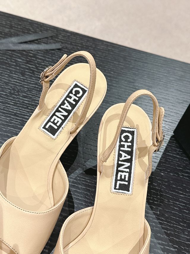 CC lambskin 55mm sandals CH0064