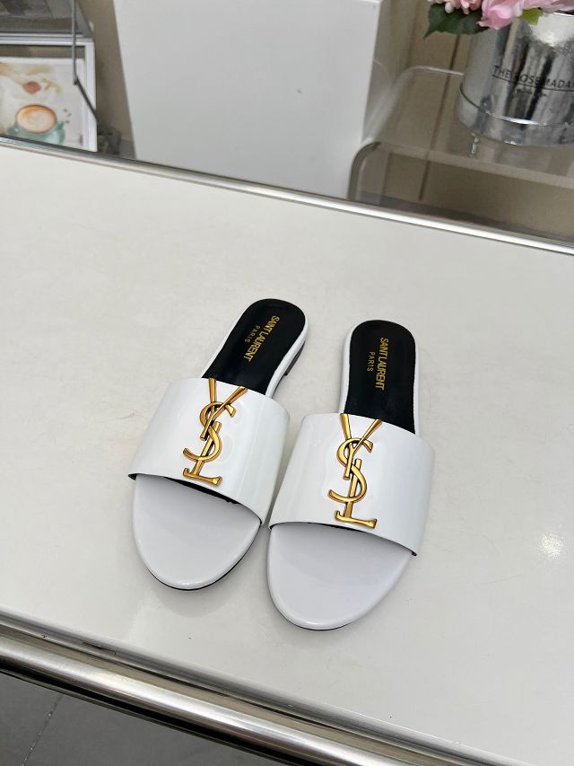 YSL original patent calfskin mules YS0002