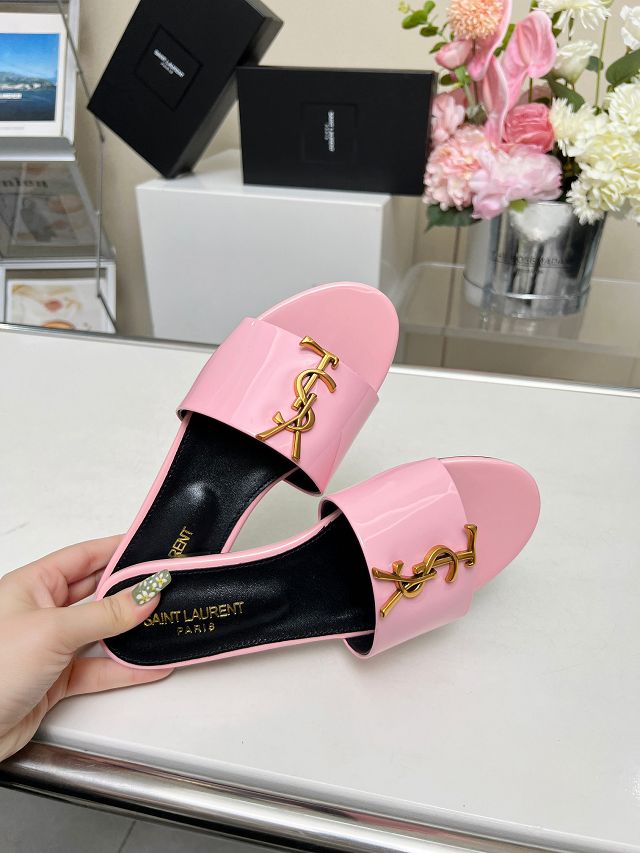 YSL original patent calfskin mules YS0002