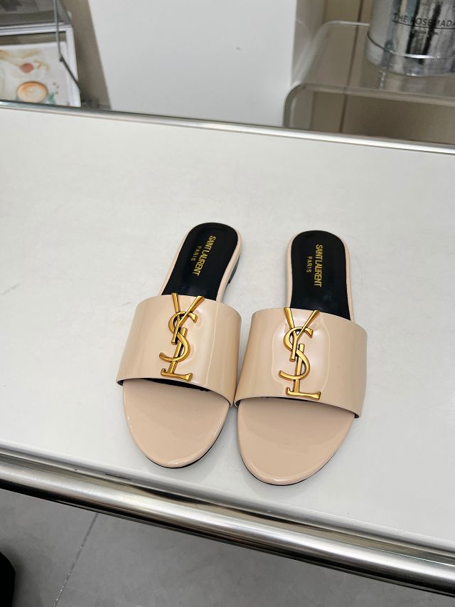 YSL original patent calfskin mules YS0002