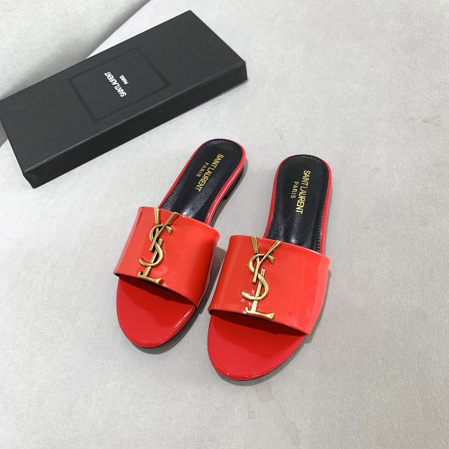 YSL original patent calfskin mules YS0002