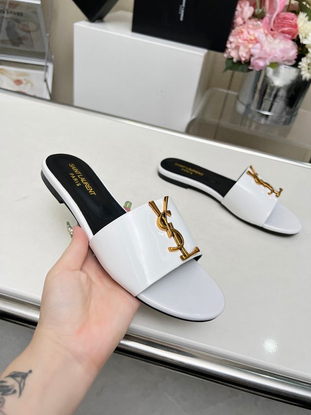 YSL original patent calfskin mules YS0002