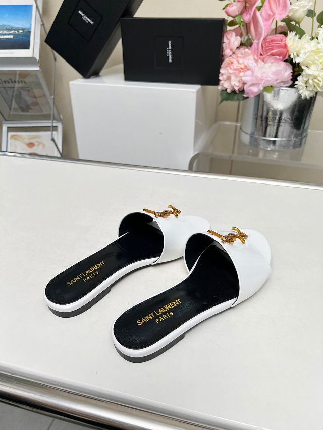 YSL original patent calfskin mules YS0002