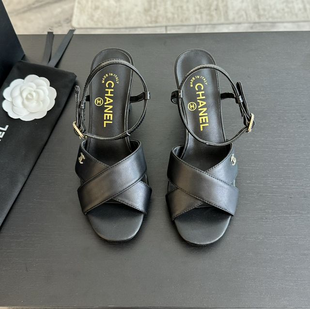 CC calfskin 65mm sandals CH0126