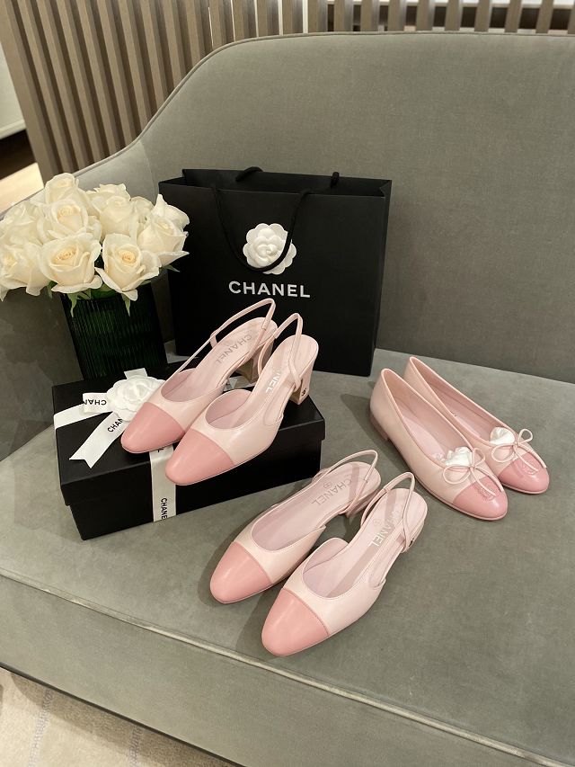 CC lambskin 45mm slingbacks CH0149