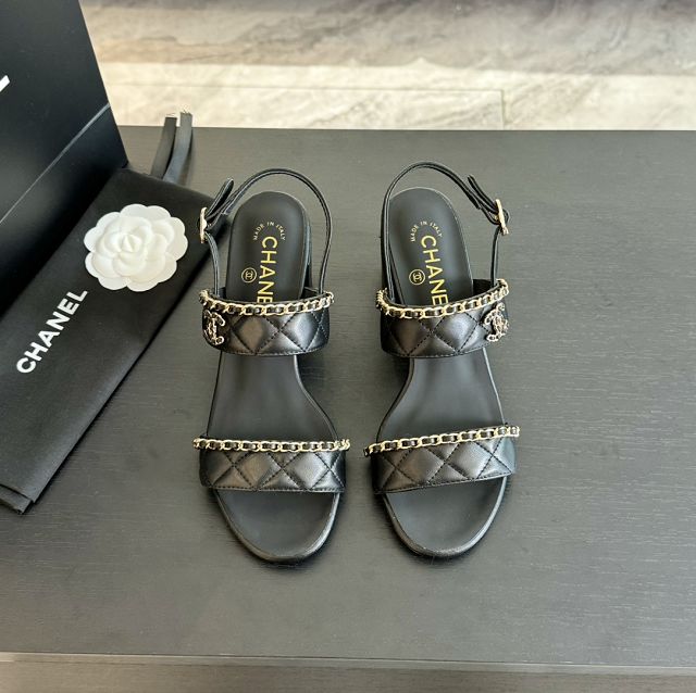 CC lambskin 50mm sandals CH0129