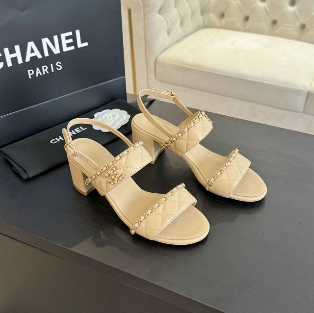 CC lambskin 50mm sandals CH0129