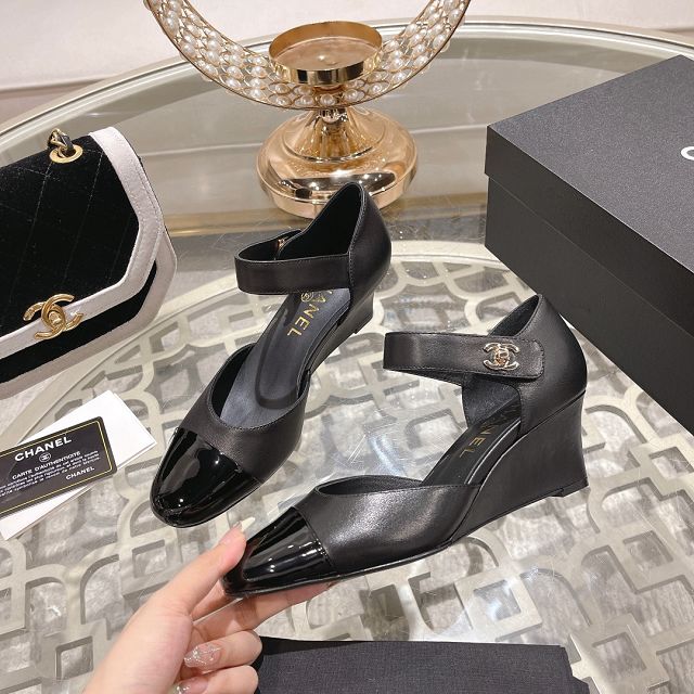 CC lambskin 60mm slingbacks CH0101