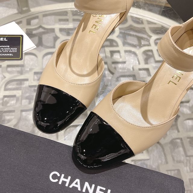 CC lambskin 60mm slingbacks CH0101