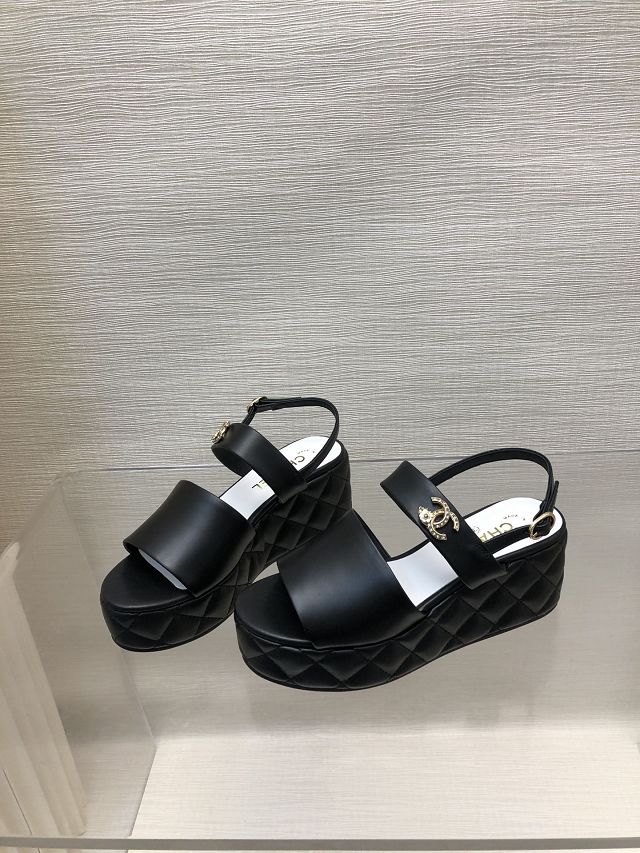 CC lambskin 65mm sandals CH0099