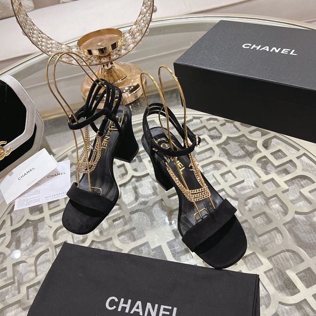 CC lambskin 75mm sandals CH0140