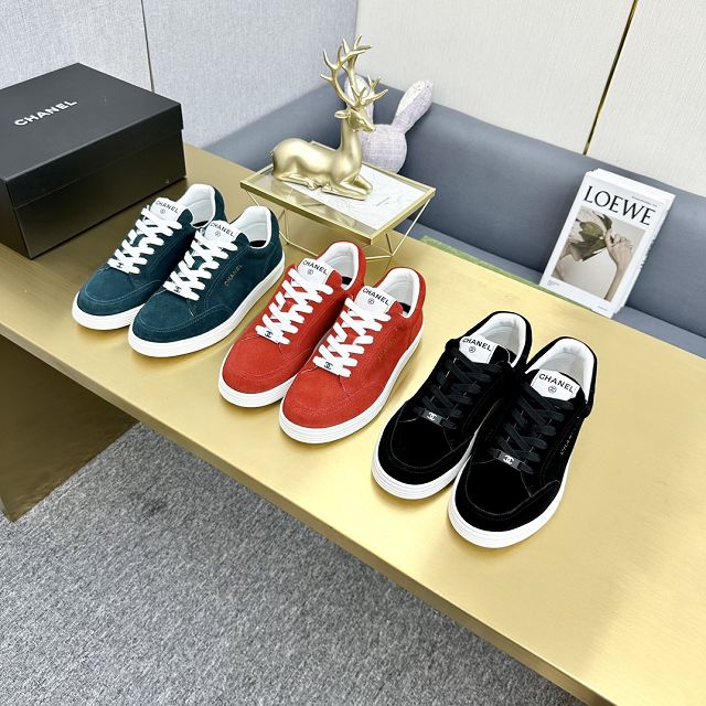 CC suede calfskin sneakers CH0118