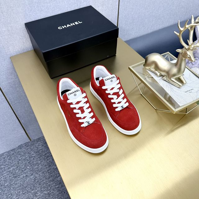 CC suede calfskin sneakers CH0118