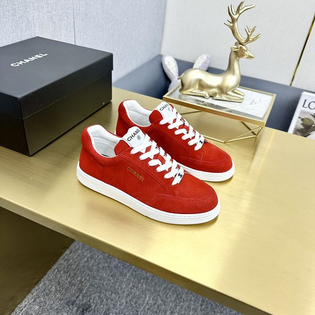 CC suede calfskin sneakers CH0118