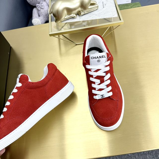 CC suede calfskin sneakers CH0118