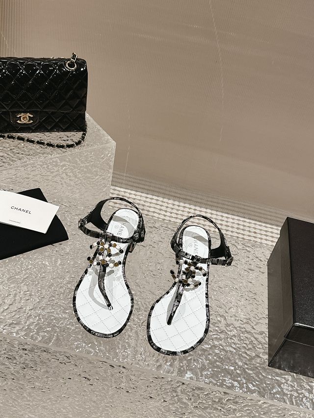 CC lambskin 40mm sandals CH0191