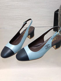 CC lambskin 45mm slingbacks CH0150