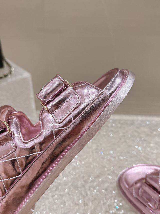 CC shiny calfskin mules CH0186