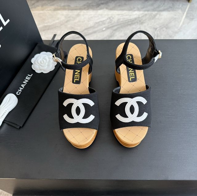 CC fabric 85mm sandals CH0195