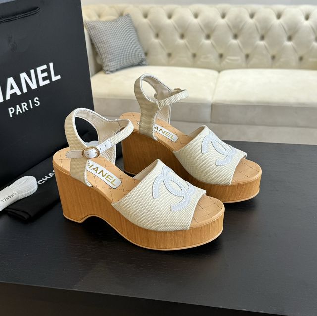 CC fabric 85mm sandals CH0195