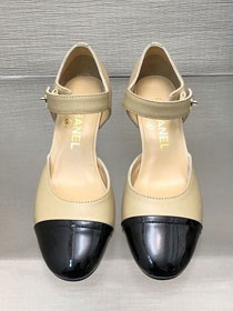 CC lambskin 55mm slingbacks CH0200