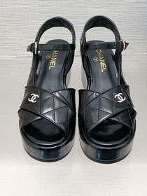 CC lambskin 65mm sandals CH0199