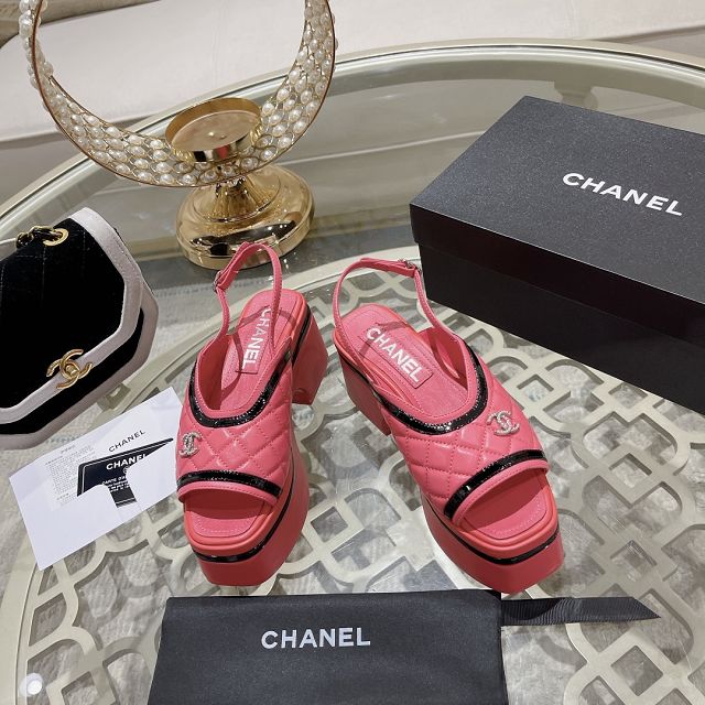 CC lambskin 75mm sandals CH0206