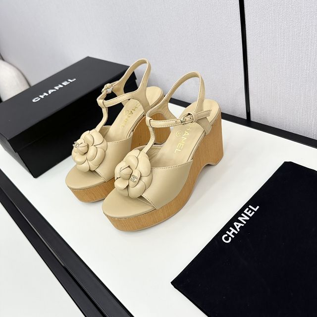 CC lambskin 95mm sandals CH0219