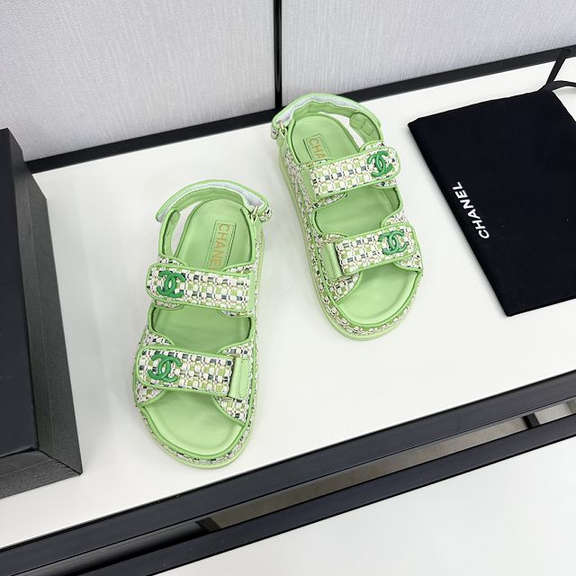 CC tweed sandals CH0215