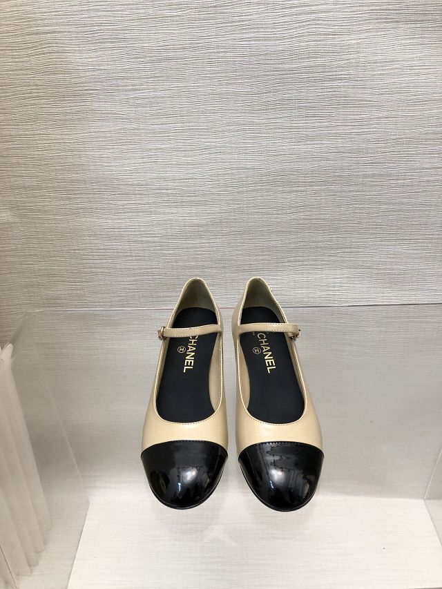 CC calfskin 40mm pumps CH0286