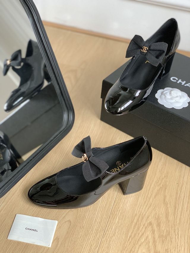 CC calfskin 55mm mary janes CH0283