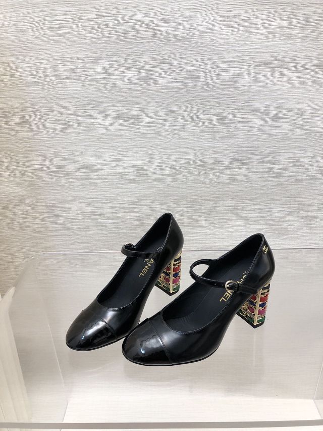 CC calfskin 60mm pumps CH0285