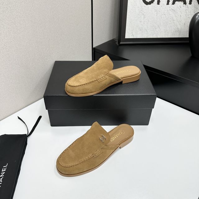 CC original suede calfskin mules CH00196
