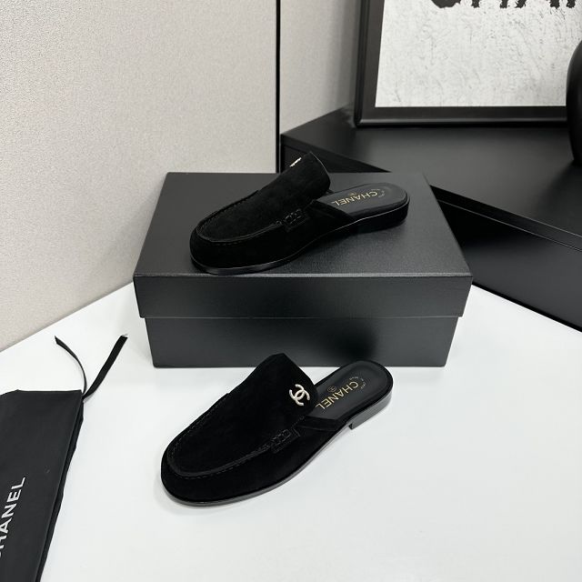 CC original suede calfskin mules CH00196