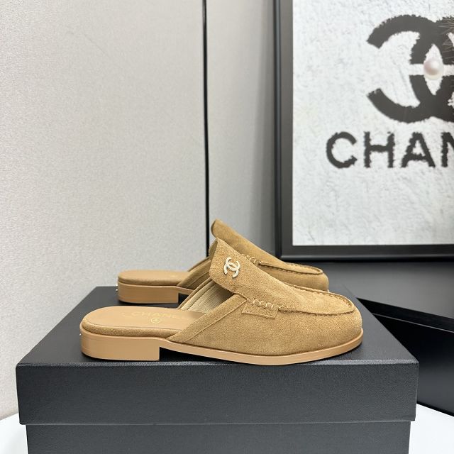 CC original suede calfskin mules CH00196