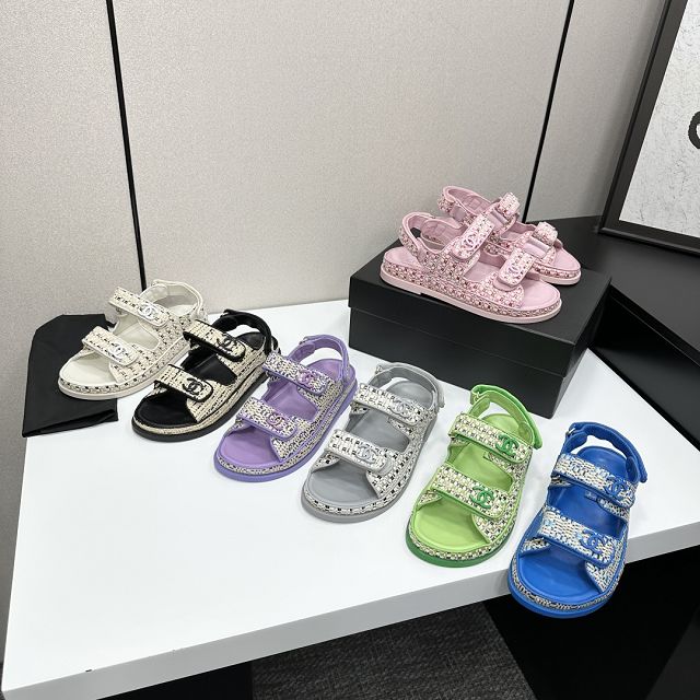 CC original tweed sandals CH00192