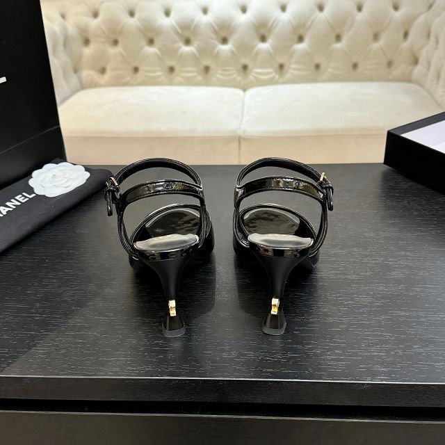 CC original calfskin 95mm heels sandals CH00220