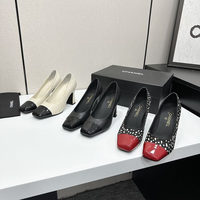 CC original lambskin 95mm heels pumps CH00222