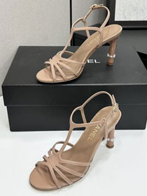 CC original patent calfskin 80mm heels slingbacks CH00215