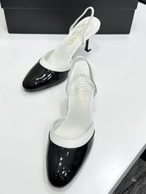 CC original patent calfskin 90mm heels slingbacks CH00207