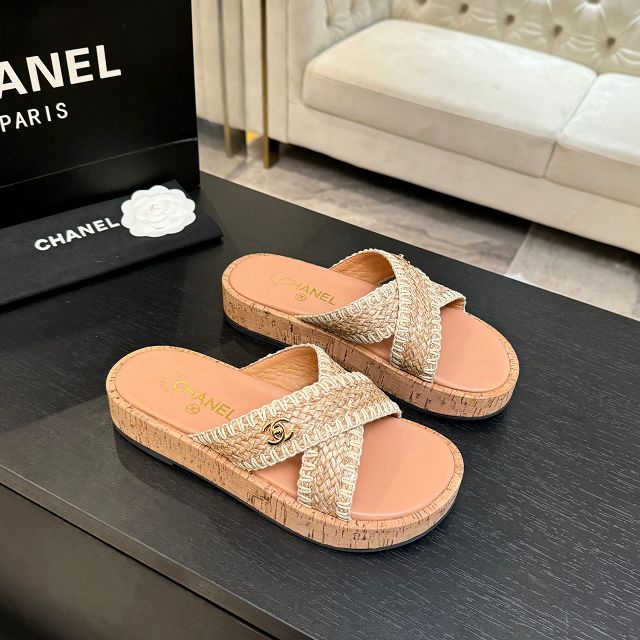 CC original raffia mules CH00219