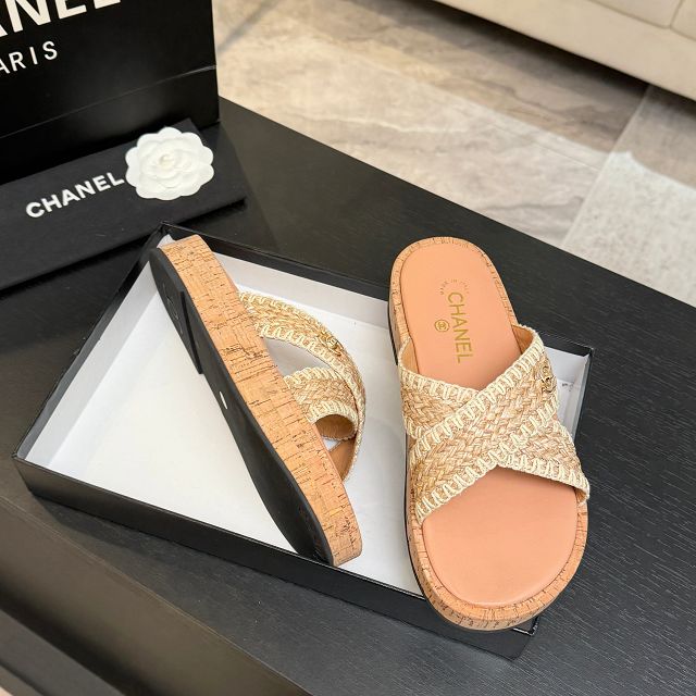 CC original raffia mules CH00219