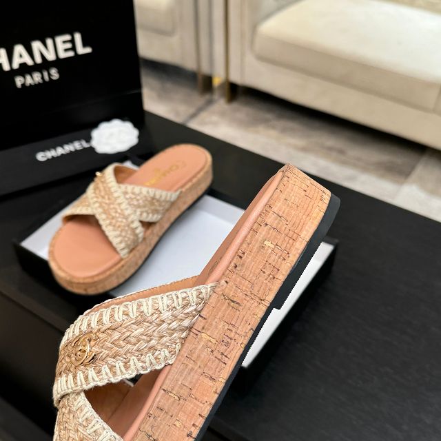 CC original raffia mules CH00219